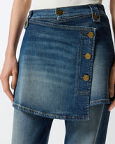 Flared jeans with removable miniskirt -  | Pinko