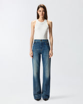 Flared jeans with removable miniskirt -  | Pinko