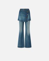 Flared jeans with removable miniskirt -  | Pinko