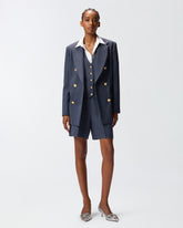 Elegant vest in textured wool -  | Pinko