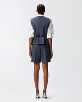 Elegant vest in textured wool -  | Pinko
