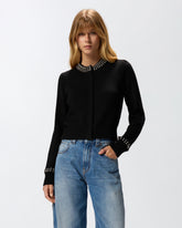 Cardigan mit Rundhalsausschnitt und Strass -  | Pinko