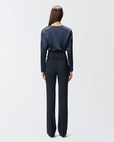 Long-sleeved stretch satin blouse -  | Pinko