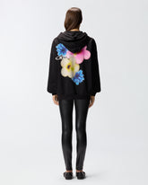 Hoodie with flower print -  | Pinko