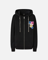 Hoodie with flower print -  | Pinko