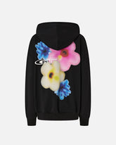 Hoodie with flower print -  | Pinko