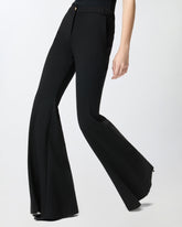 Full Milano-knit flare-fit trousers -  | Pinko