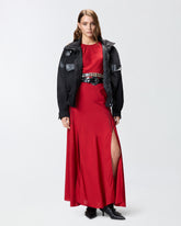 Langes Kleid aus Jacquard-Viskose -  | Pinko