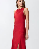 Langes Kleid aus Jacquard-Viskose -  | Pinko