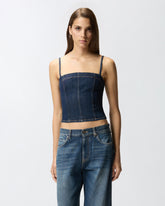 Comfort denim bustier top -  | Pinko