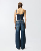 Comfort denim bustier top -  | Pinko