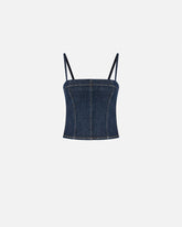 Comfort denim bustier top -  | Pinko