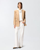 Cropped sweatshirt with embroidery -  | Pinko