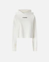Cropped sweatshirt with embroidery -  | Pinko