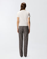 Short-sleeved T-shirt with embroidered logo -  | Pinko