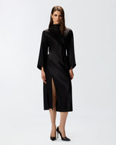 Long, fluid satin dress -  | Pinko