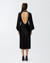 Long, fluid satin dress -  | Pinko