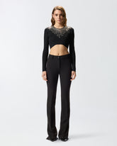 Pullover mit Pailletten und Kristallen -  | Pinko