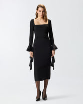 Fitted dress with flounces -  | Pinko