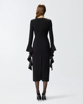 Fitted dress with flounces -  | Pinko