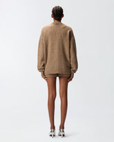 Cardigan aus Bouclé-Gewebe mit Strass -  | Pinko