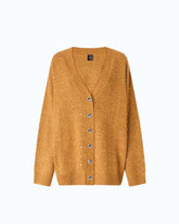 Fully rhinestoned wool-blend cardigan -  | Pinko