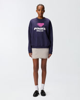 Heart-print sweatshirt with logo -  | Pinko