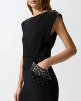Fitted dress with jewel embroidery -  | Pinko