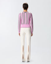 Cardigan mit mehrfarbigen Streifen -  | Pinko