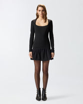 Mini dress with square neckline -  | Pinko
