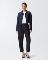 Short full Milano-knit technical fabric jacket -  | Pinko