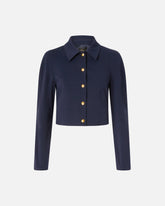 Short full Milano-knit technical fabric jacket -  | Pinko