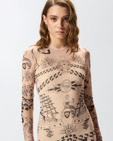 Printed tulle dress -  | Pinko