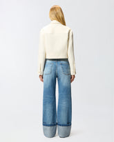 Cotton and wool bouclé trucker jacket -  | Pinko