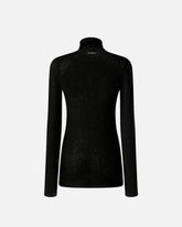 Slim-fit high-neck sweater with micro-sequins -  | Pinko