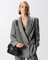 Mittlere Henkeltasche Love Bag One Slouchy aus Leder mit doppeltem Schulterriemen -  | Pinko