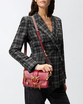 Kleine Schultertasche Mini Love Bag Slouchy aus Leder mit doppeltem Schulterriemen -  | Pinko