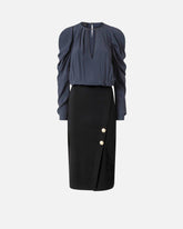 Combined fitted calf-length dress -  | Pinko