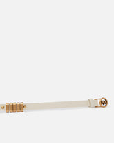 Thin leather belt with logo-branded rings, 1.2 cm -  | Pinko