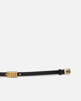 Schmaler Ledergürtel mit Ringen samt Logo, 1,2 cm breit -  | Pinko