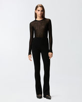 Lange, ausgestellte Hose in Strick -  | Pinko