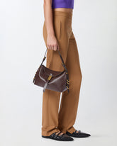 Kleine Schultertasche Saddle Bag aus Leder -  | Pinko