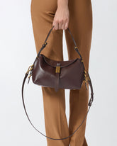 Kleine Schultertasche Saddle Bag aus Leder -  | Pinko