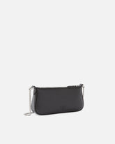 Mini Half Moon leather shoulder bag with rhinestones -  | Pinko