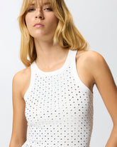 Tanktop mit Strass und Nieten -  | Pinko