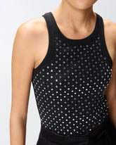 Tanktop mit Strass und Nieten -  | Pinko