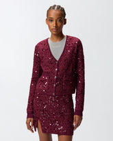 Kurzer Cardigan mit Pailletten und V-Ausschnitt -  | Pinko