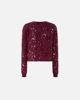 Kurzer Cardigan mit Pailletten und V-Ausschnitt -  | Pinko