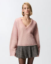 Weiter Pullover aus einer Mischung aus Wolle und Mohair -  | Pinko
