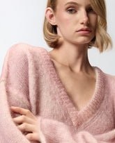 Weiter Pullover aus einer Mischung aus Wolle und Mohair -  | Pinko